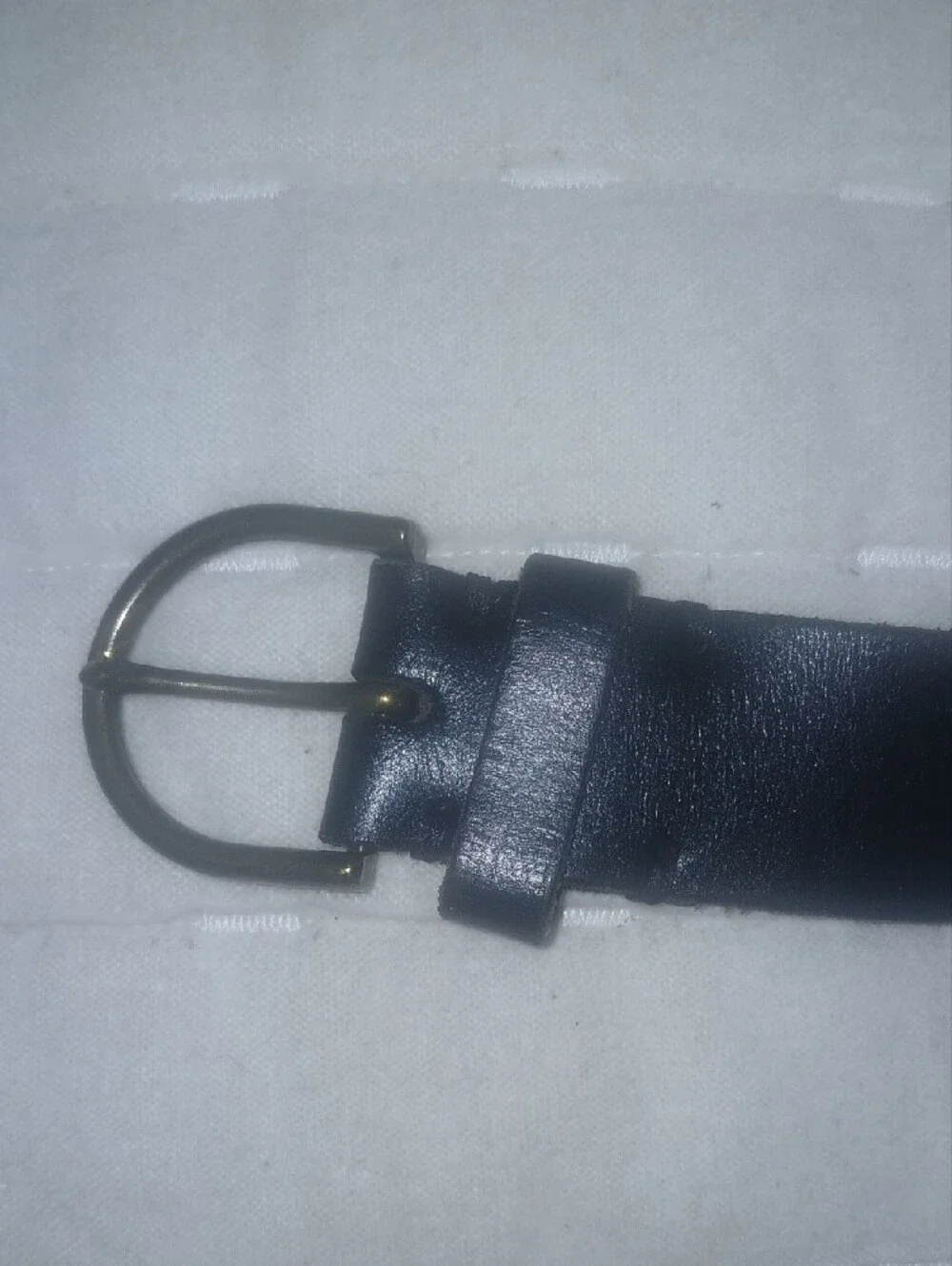 American Eagle Outfitters Vintage Y2K Classic Black Leather Belt W/ Brass Buckle